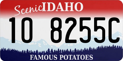 ID license plate 1O8255C