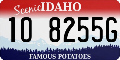 ID license plate 1O8255G