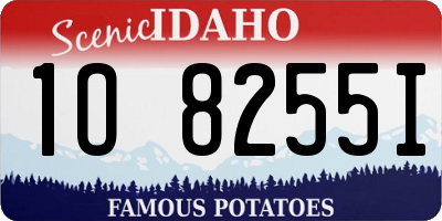 ID license plate 1O8255I
