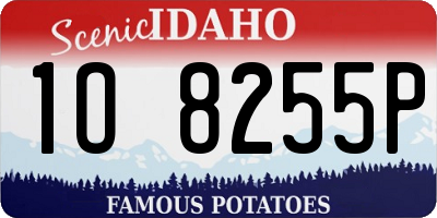 ID license plate 1O8255P