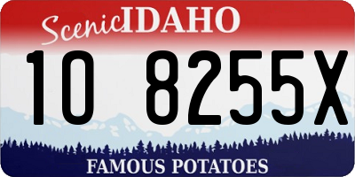 ID license plate 1O8255X