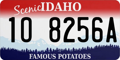 ID license plate 1O8256A