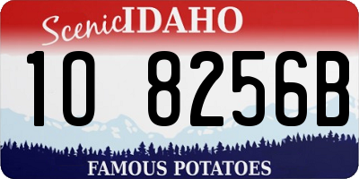 ID license plate 1O8256B