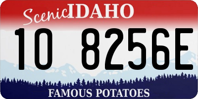 ID license plate 1O8256E
