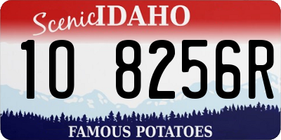 ID license plate 1O8256R