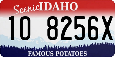 ID license plate 1O8256X
