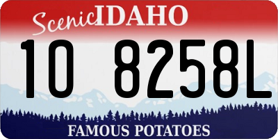 ID license plate 1O8258L