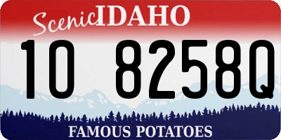 ID license plate 1O8258Q