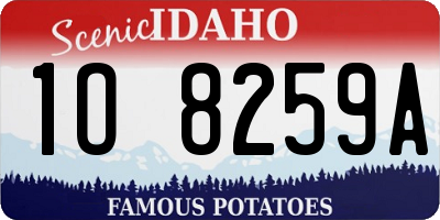 ID license plate 1O8259A