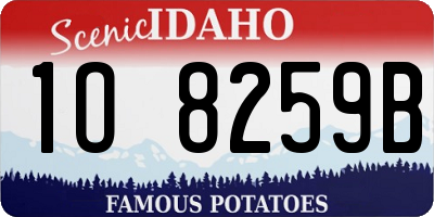 ID license plate 1O8259B