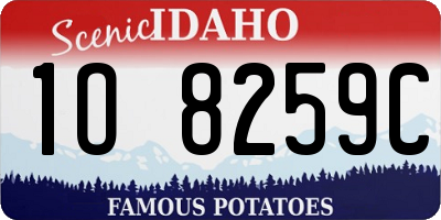 ID license plate 1O8259C