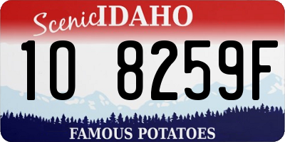 ID license plate 1O8259F