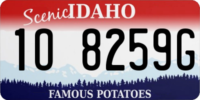ID license plate 1O8259G