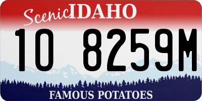 ID license plate 1O8259M