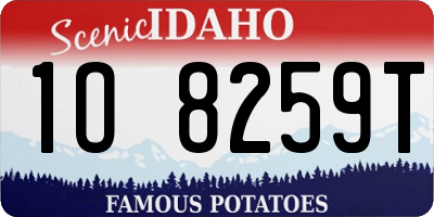 ID license plate 1O8259T
