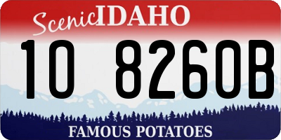 ID license plate 1O8260B