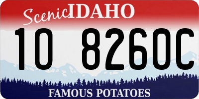 ID license plate 1O8260C