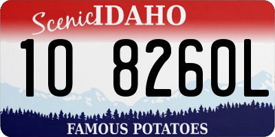 ID license plate 1O8260L