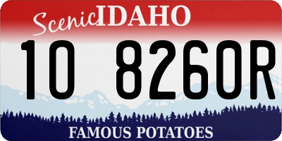 ID license plate 1O8260R