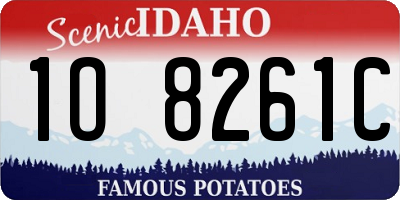 ID license plate 1O8261C