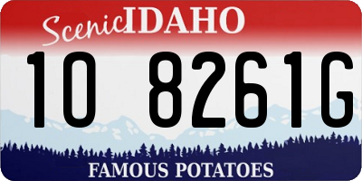 ID license plate 1O8261G