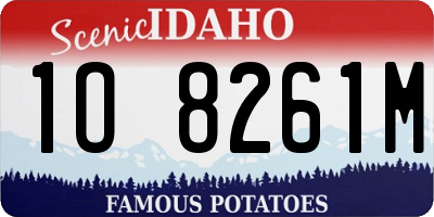 ID license plate 1O8261M