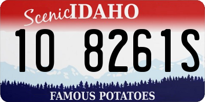 ID license plate 1O8261S
