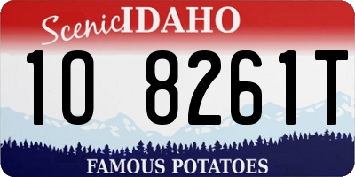 ID license plate 1O8261T