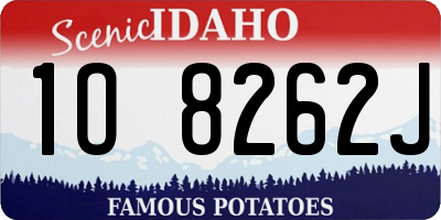 ID license plate 1O8262J