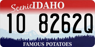 ID license plate 1O8262Q