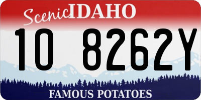ID license plate 1O8262Y