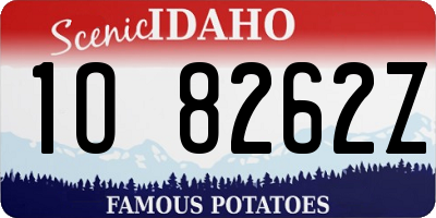 ID license plate 1O8262Z