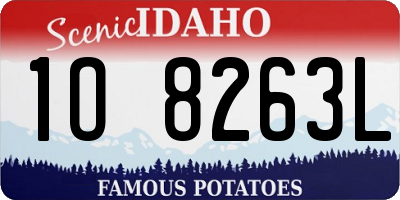 ID license plate 1O8263L