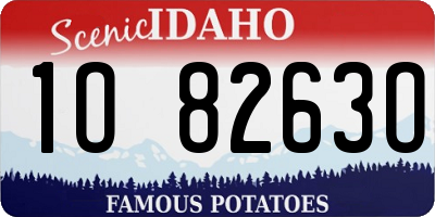 ID license plate 1O8263O
