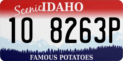 ID license plate 1O8263P