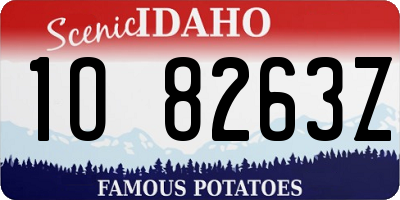 ID license plate 1O8263Z