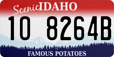ID license plate 1O8264B