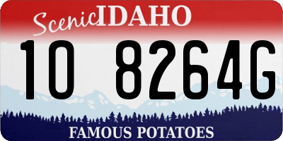 ID license plate 1O8264G