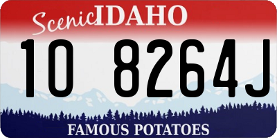 ID license plate 1O8264J