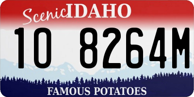 ID license plate 1O8264M