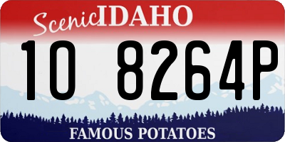 ID license plate 1O8264P
