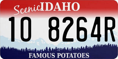 ID license plate 1O8264R