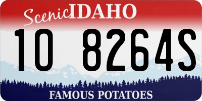 ID license plate 1O8264S
