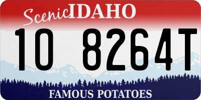 ID license plate 1O8264T