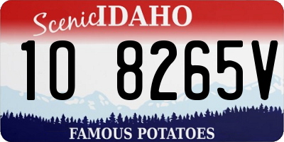 ID license plate 1O8265V