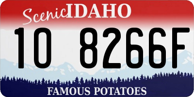ID license plate 1O8266F