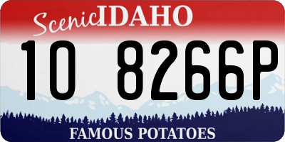 ID license plate 1O8266P