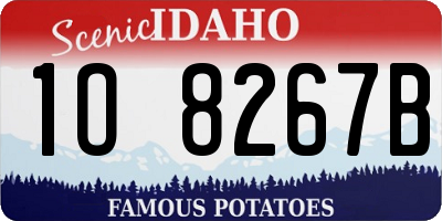 ID license plate 1O8267B