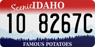 ID license plate 1O8267C
