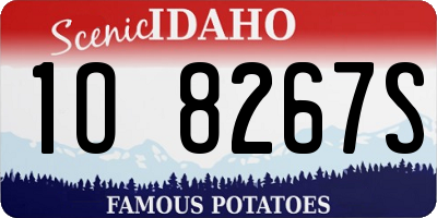 ID license plate 1O8267S